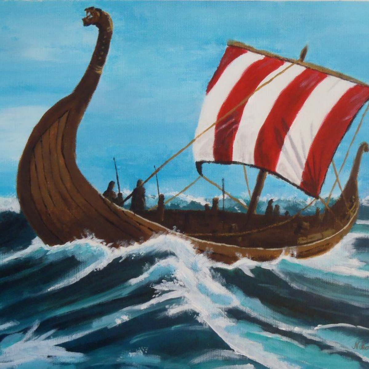 Ладья море. Дракар норманнов. Ладья викингов дракар. Лонгшип викингов. Корабли викингов драккары.
