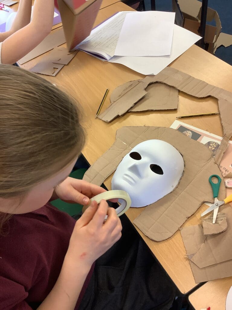Making our Egyptian Death Masks