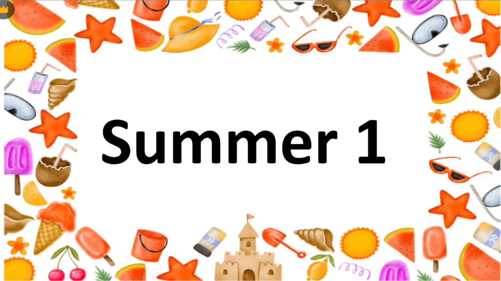 Summer 1 - Curriculum Map